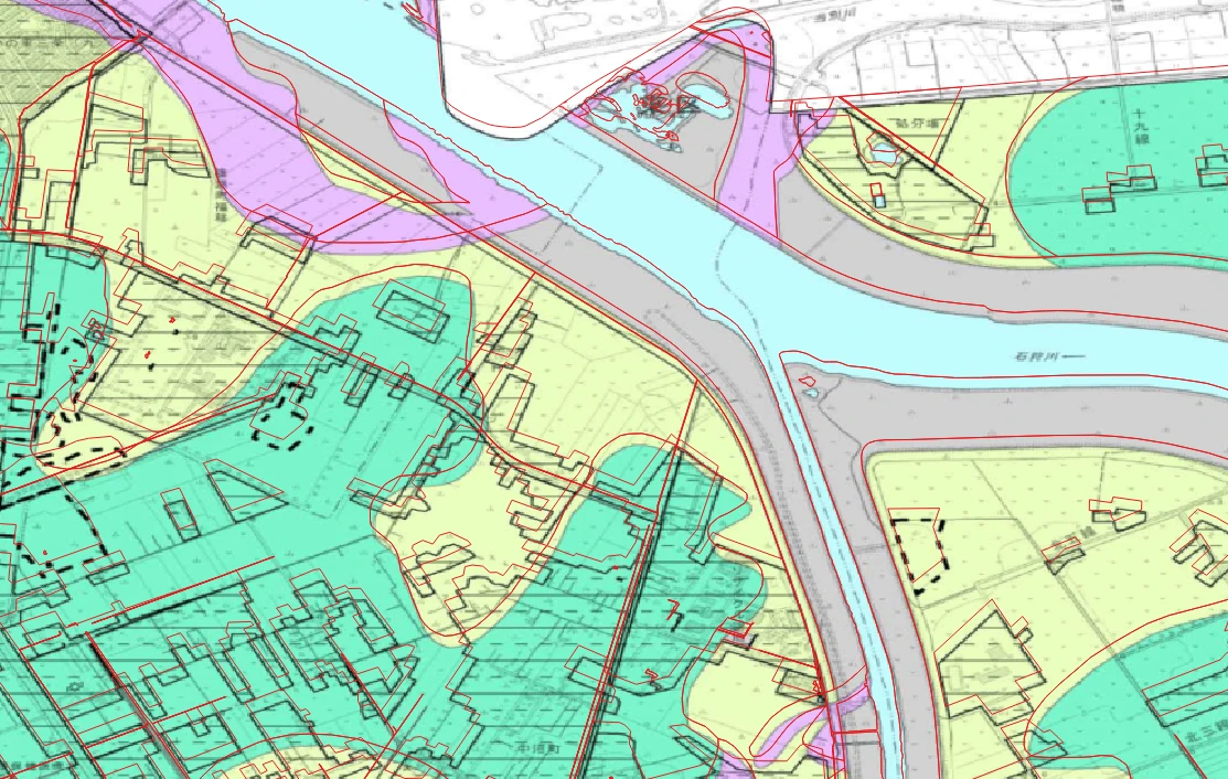 Landform classification map showing raw data in its original state