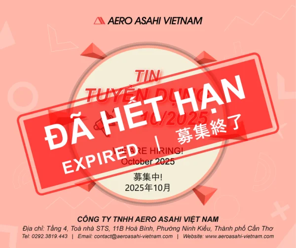 Tin tuyển dụng tháng 10.2025
2025年10月　採用情報
2025 October Now Hiring